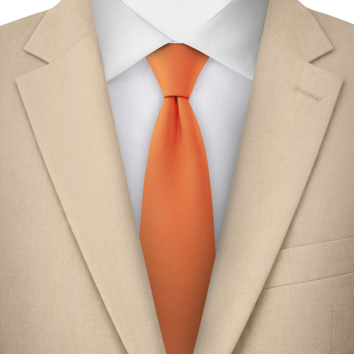 Kids' Solid 11" Zipper Tie - Orange
