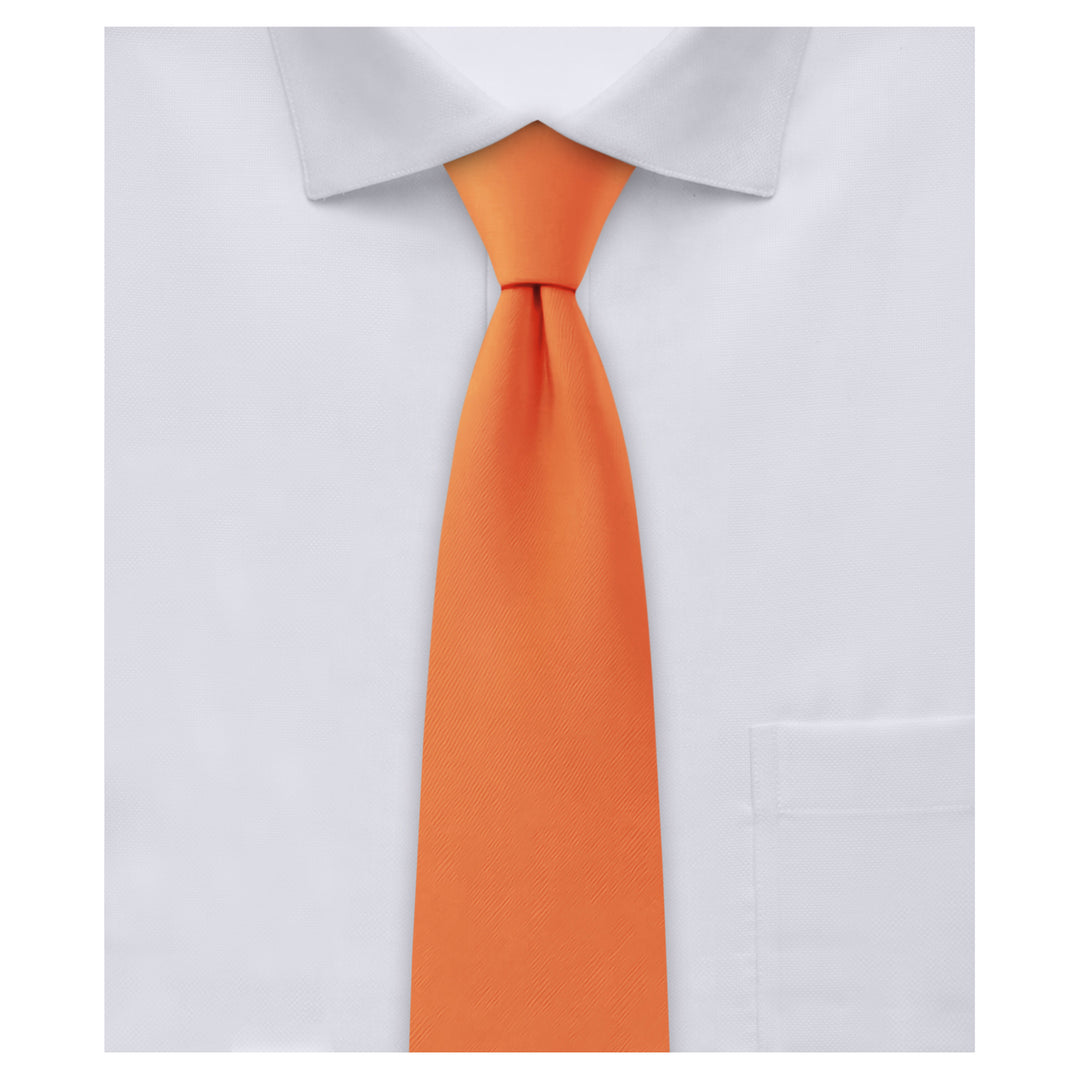 Baby's Solid 8" Hook-and-Loop Band Tie - Orange