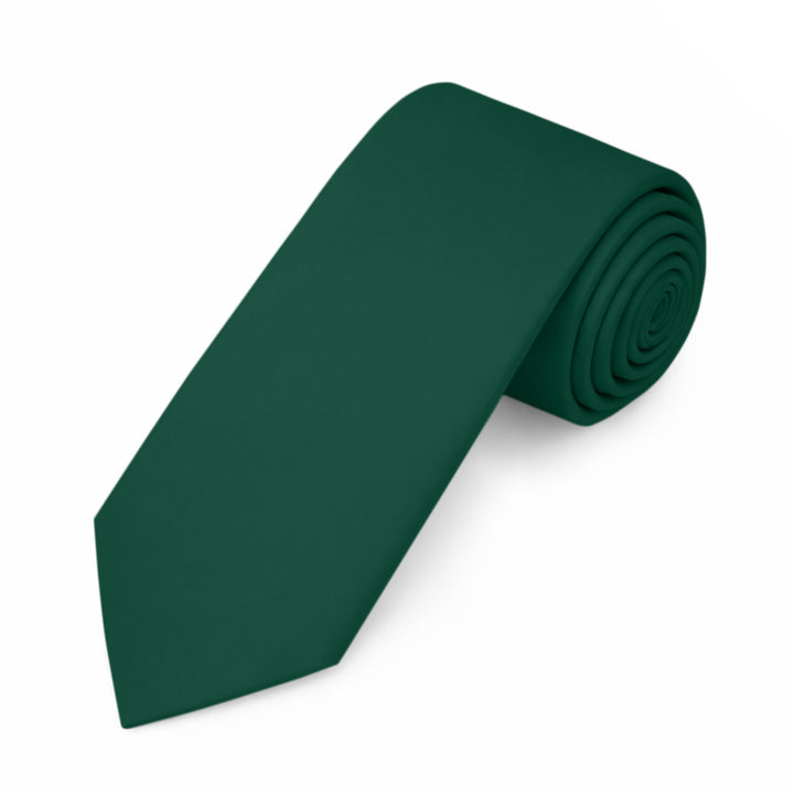 Solid Slim Tie - Forest Green