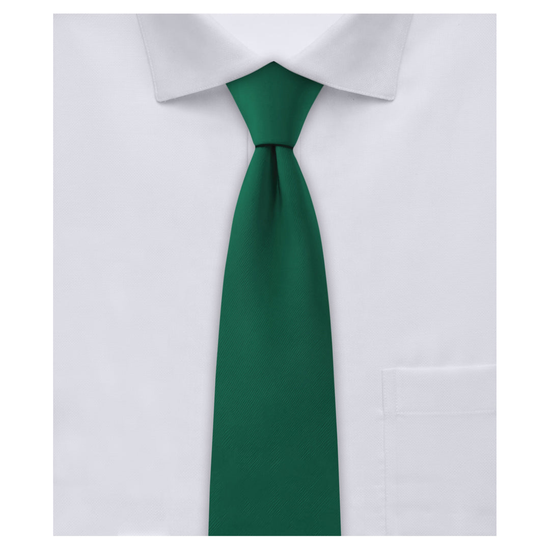 Kids' Prep Solid Tie - Hunter Green