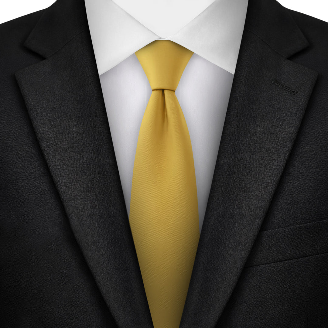 Solid Slim Tie - Gold