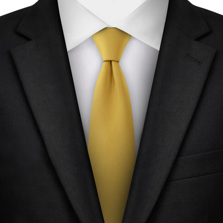 Kids' Solid 14" Zipper Tie - Gold