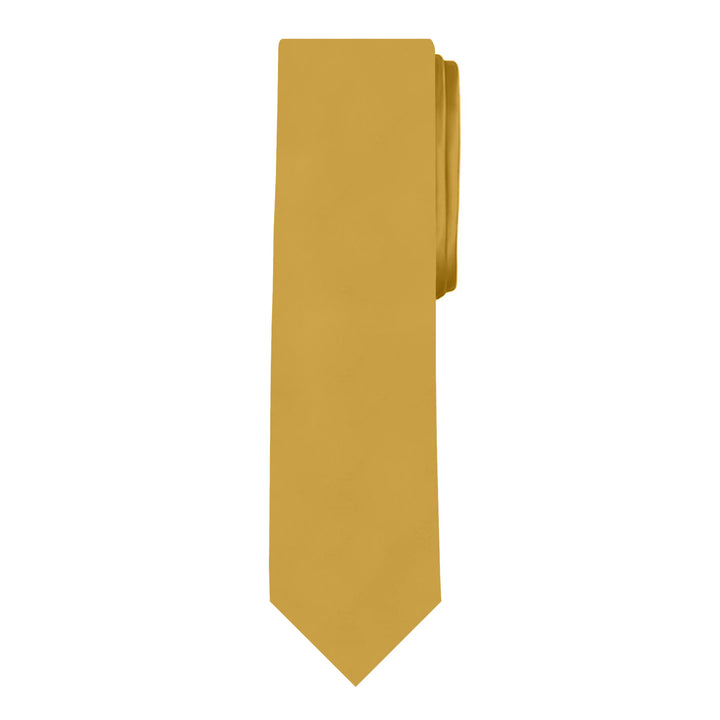 Solid Slim Tie - Gold