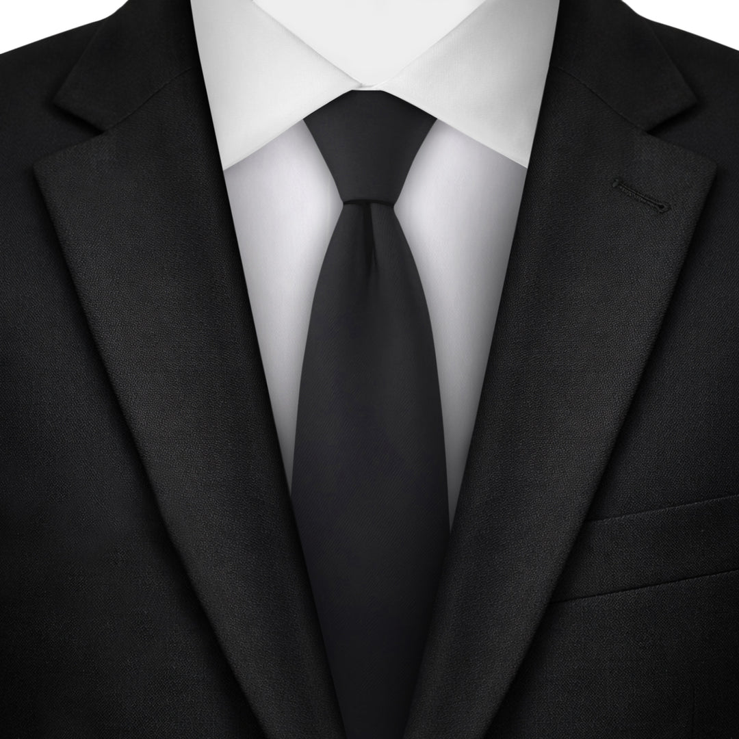 Kids' Solid 11" Clip-On Tie - Black