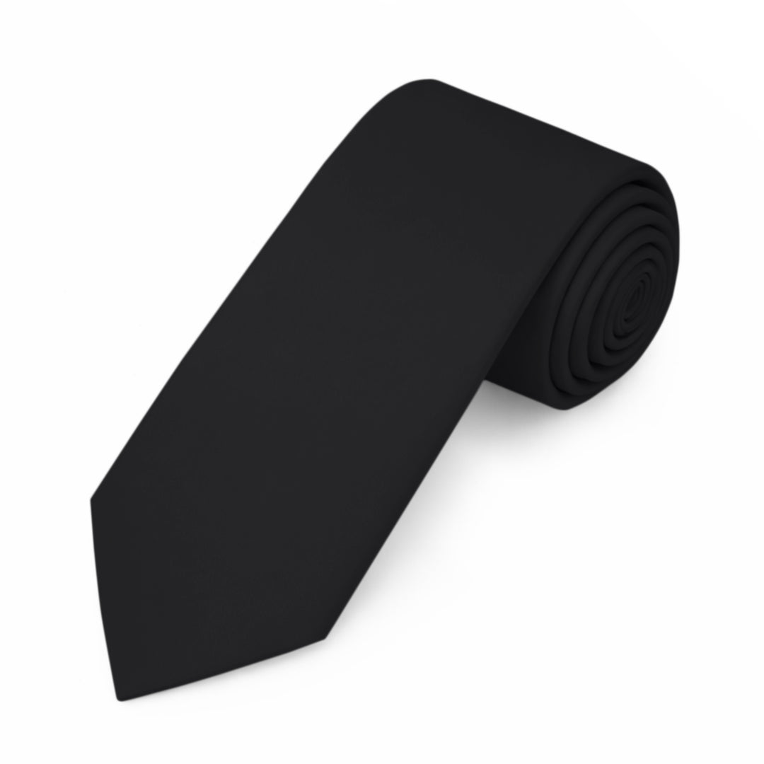 Solid Slim Tie - Black