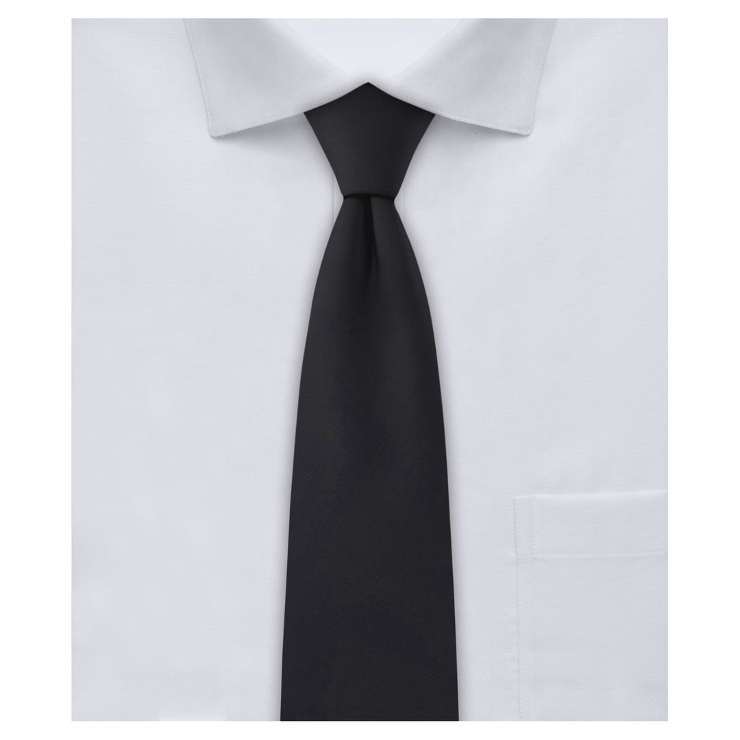 Baby's Solid 8" Hook-and-Loop Band Tie - Black