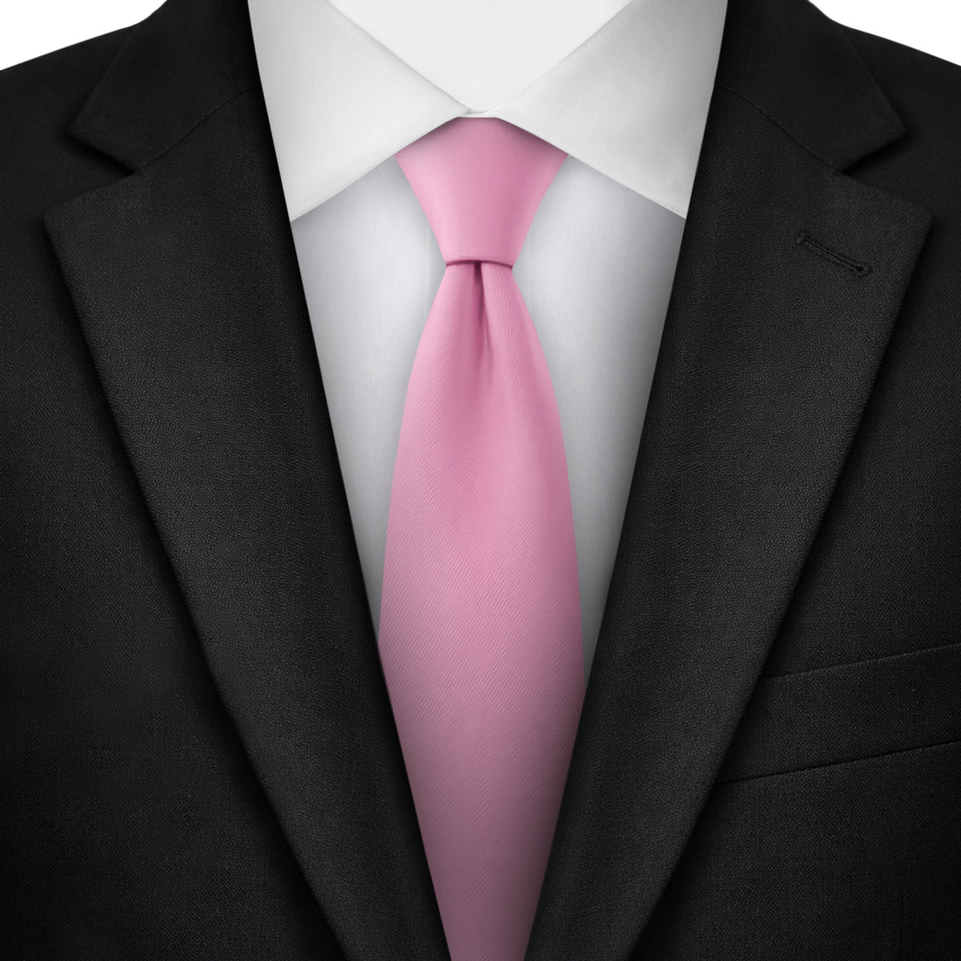 Kids' Solid 11" Zipper Tie - Carnation Pink