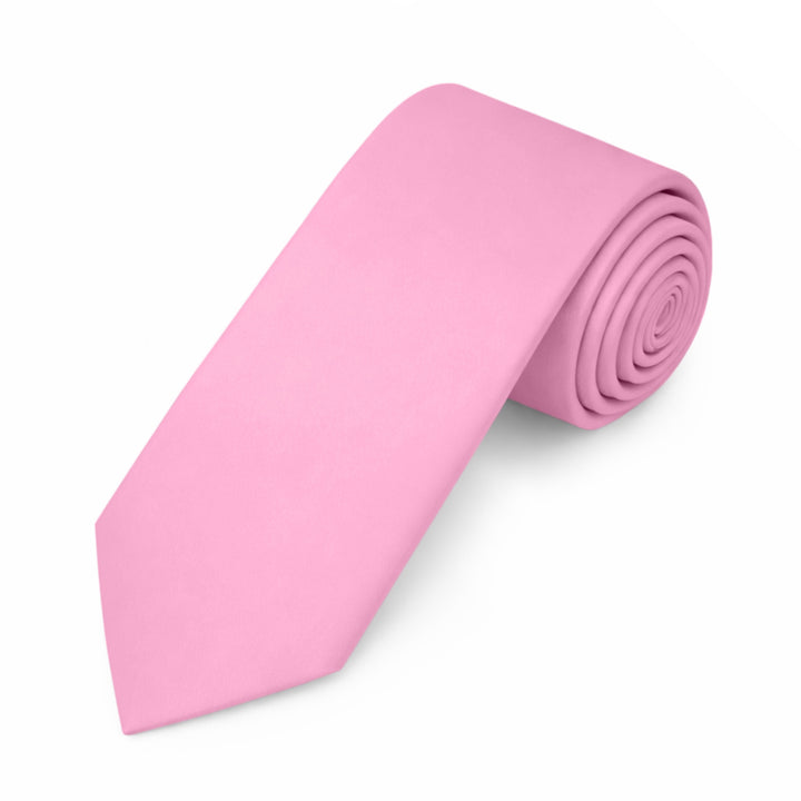 Solid Slim Tie - Carnation Pink