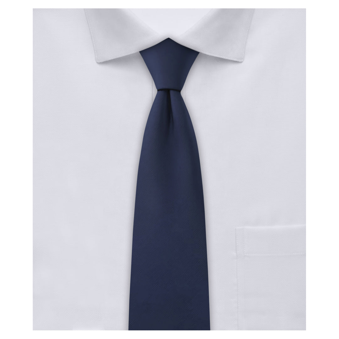Baby's Solid 8" Hook-and-Loop Band Tie - Navy Blue