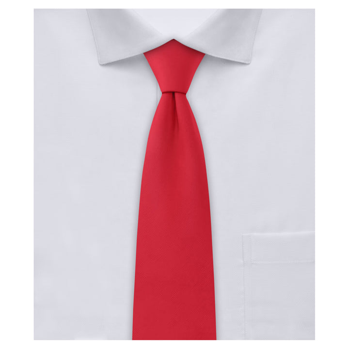 Solid Slim Tie - Red