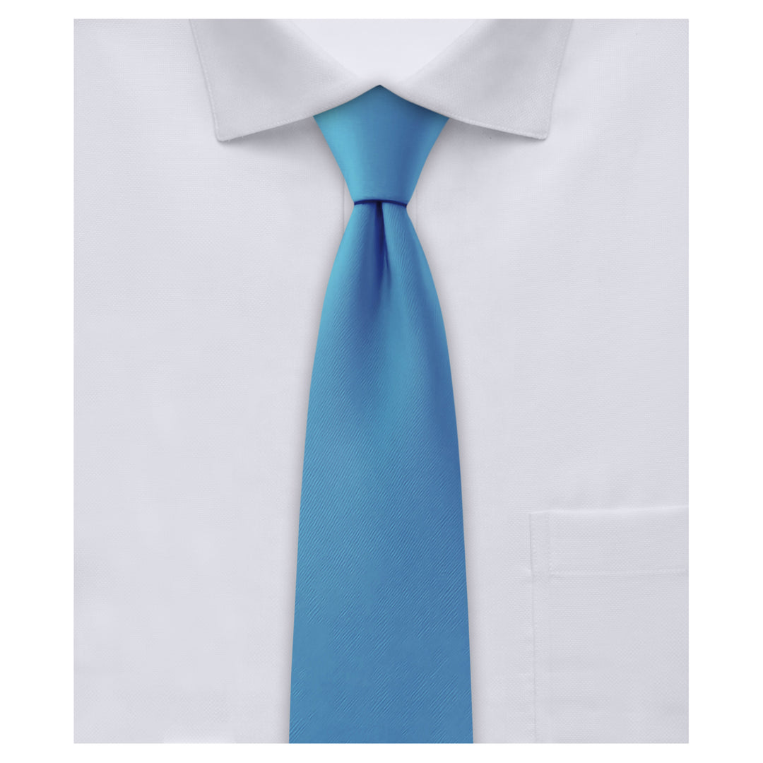 Baby's Solid 8" Hook-and-Loop Band Tie - Ocean Blue