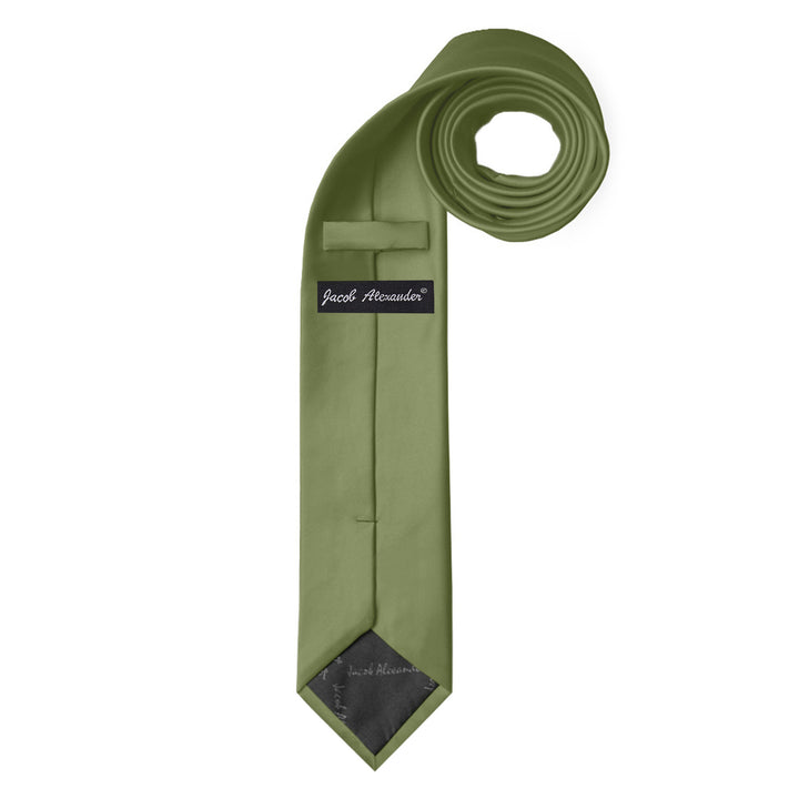 Solid Slim Tie - Olive Green