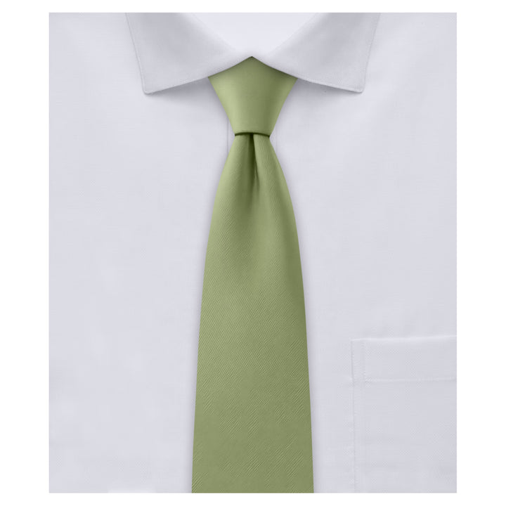 Solid Slim Tie - Olive Green
