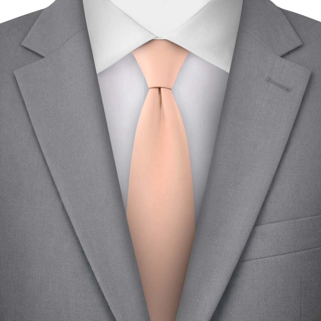 Kids' Solid 11" Zipper Tie - Peach