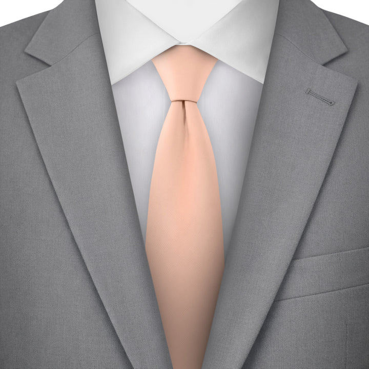 Kids' Solid 11" Zipper Tie - Peach