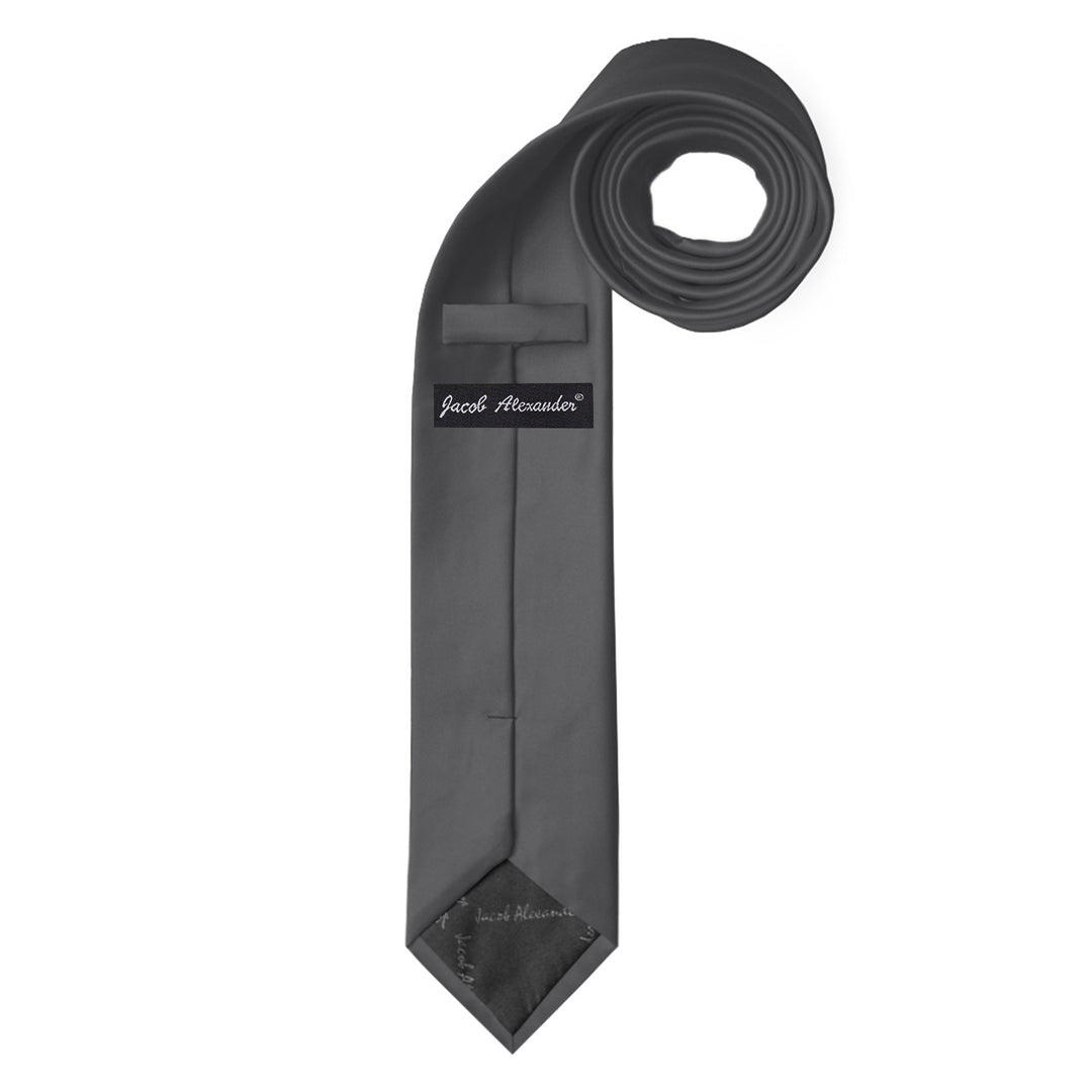 Solid Slim Tie - Charcoal