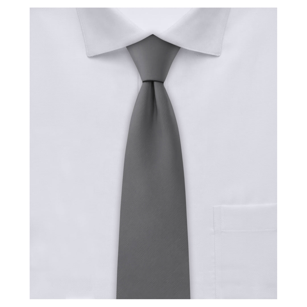 Kids' Solid 14" Clip-On Tie - Charcoal
