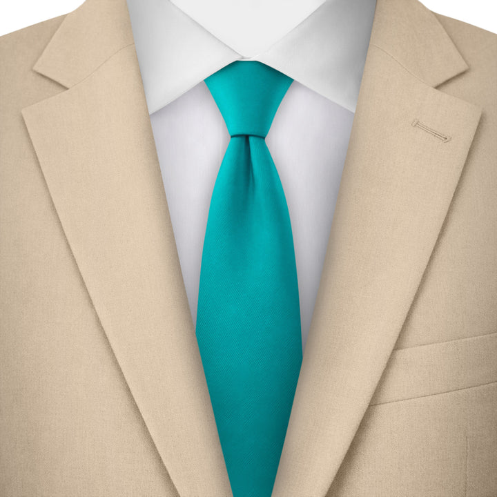 Solid Slim Tie - Teal