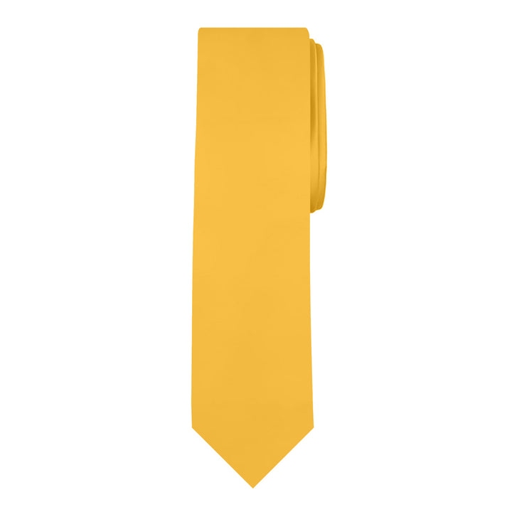 Solid Slim Tie - Bright Gold