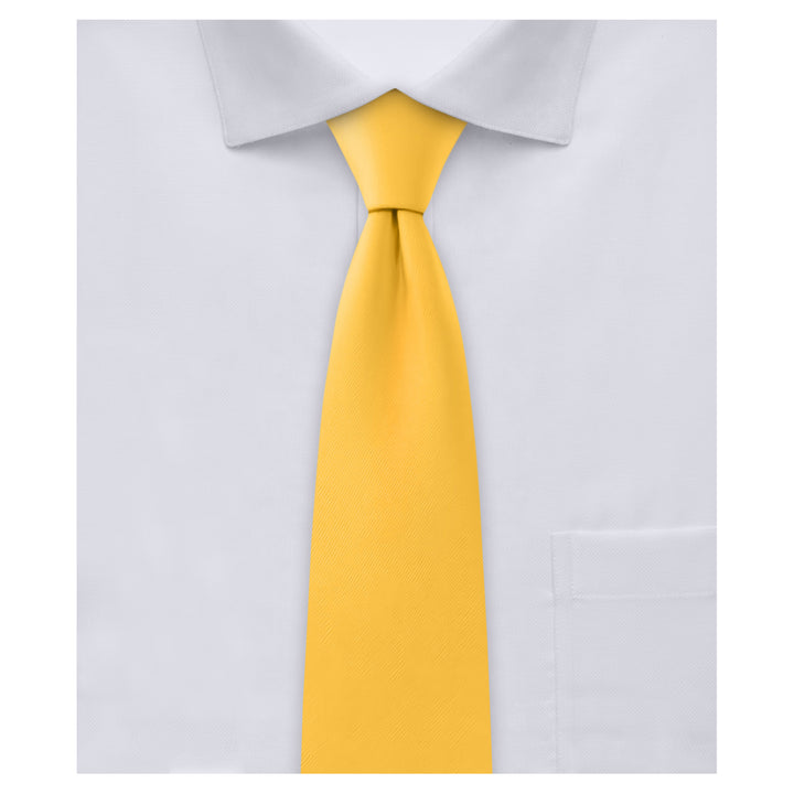 Kids' Solid 14" Zipper Tie - Bright Gold