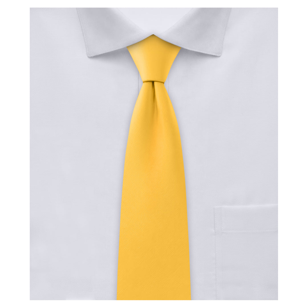 Kids' Solid 11" Zipper Tie - Bright Gold