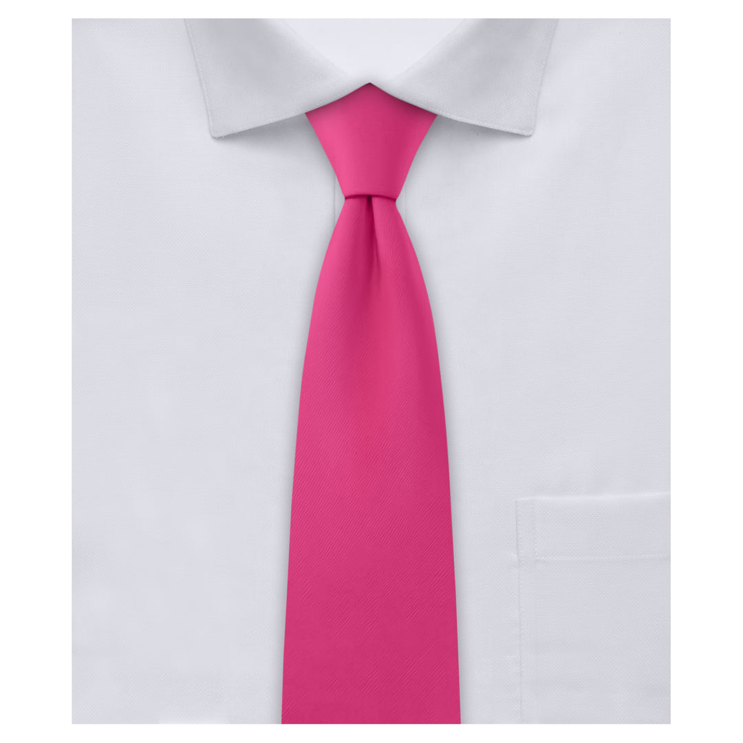 Solid Slim Tie - Fuchsia Pink