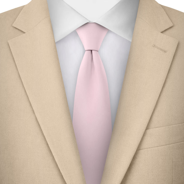 Solid Slim Tie - Bridal Pink