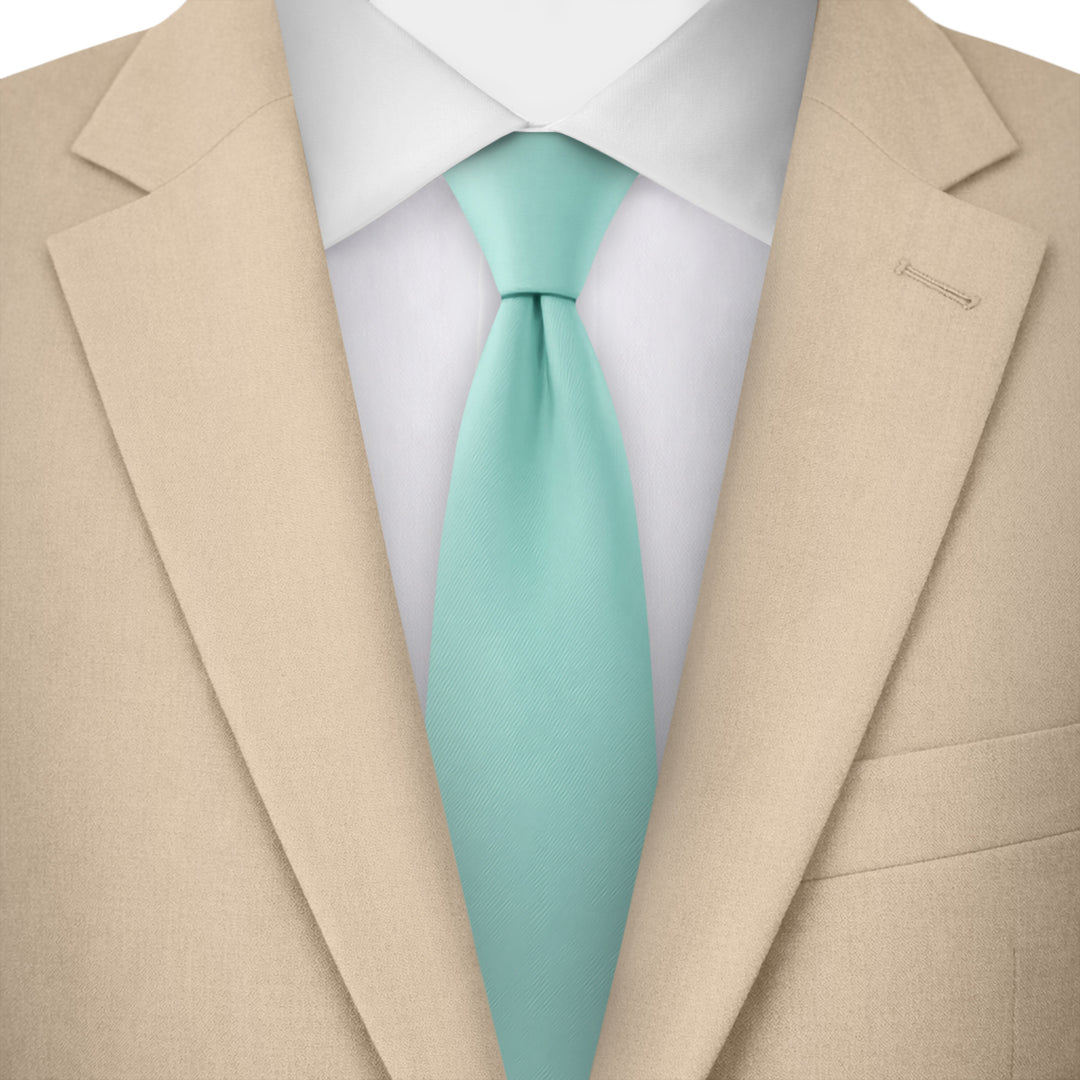 Kids' Solid 11" Zipper Tie - Aqua