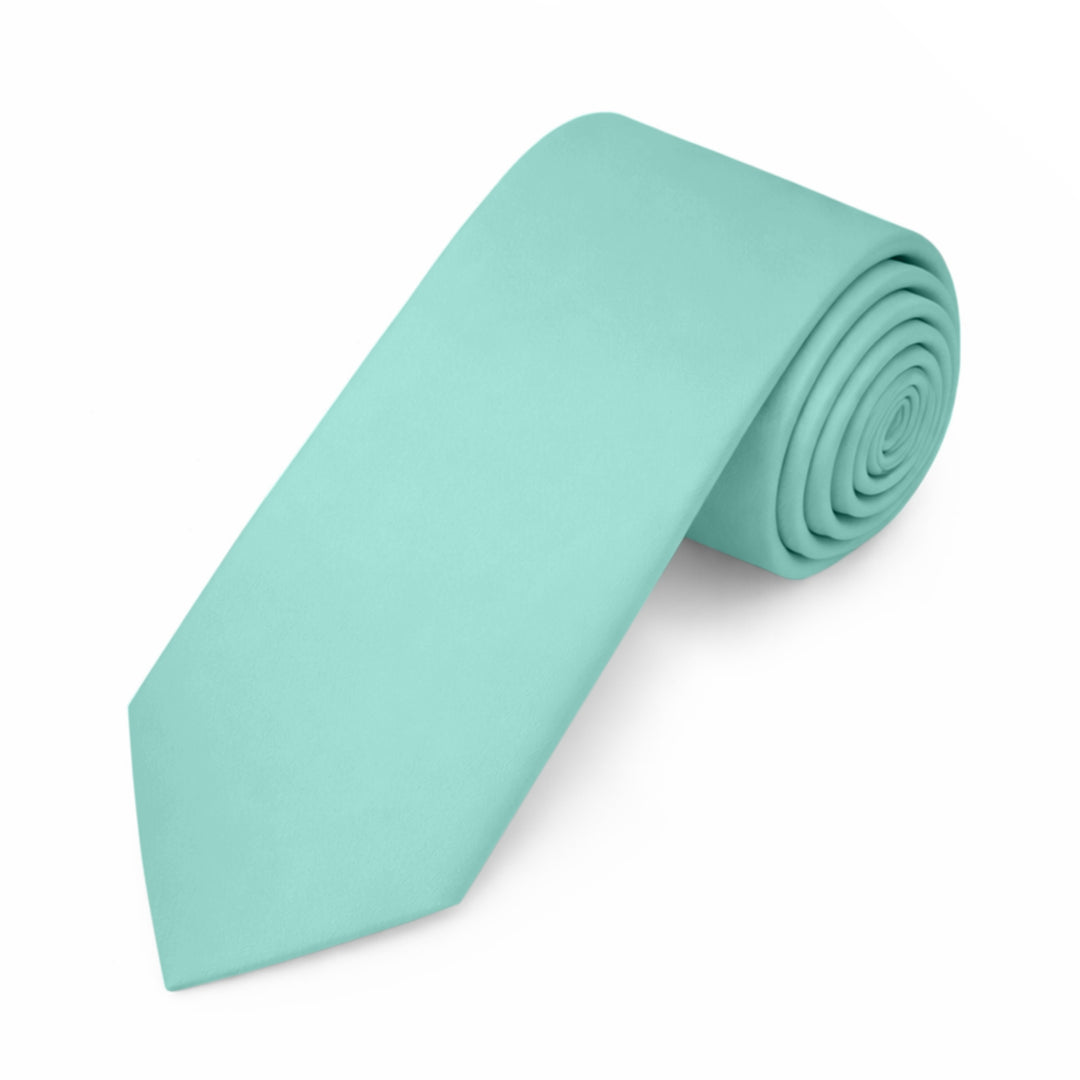 Solid Slim Tie - Aqua