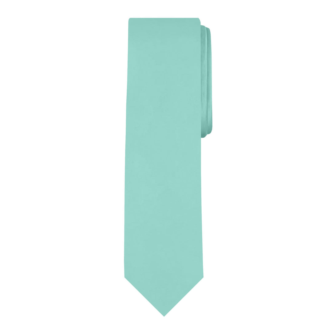 Wedding Solid Slim Tie - Aqua