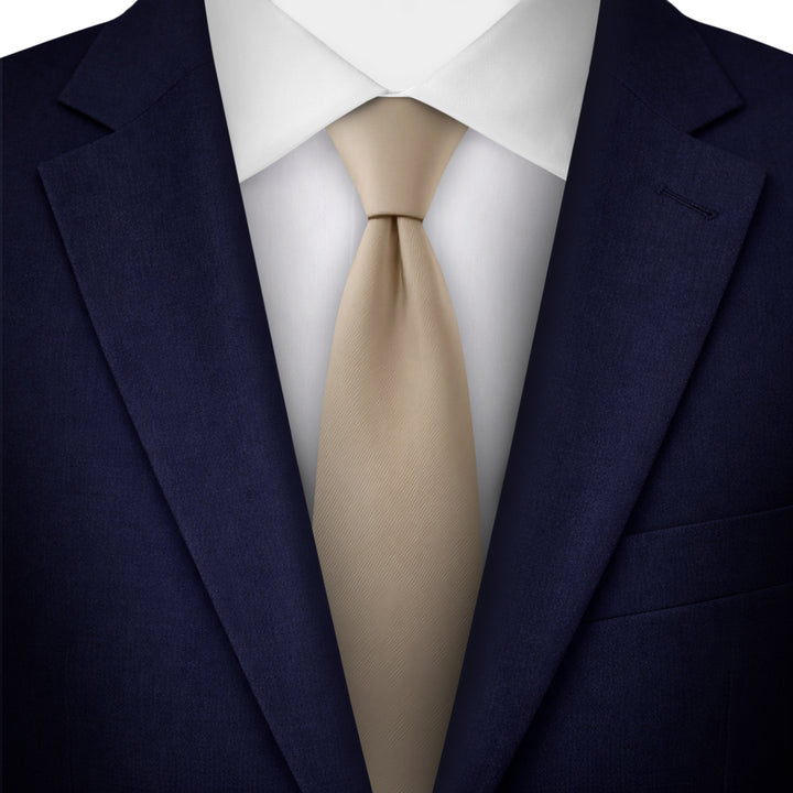 Kids' Solid 14" Zipper Tie - Tan