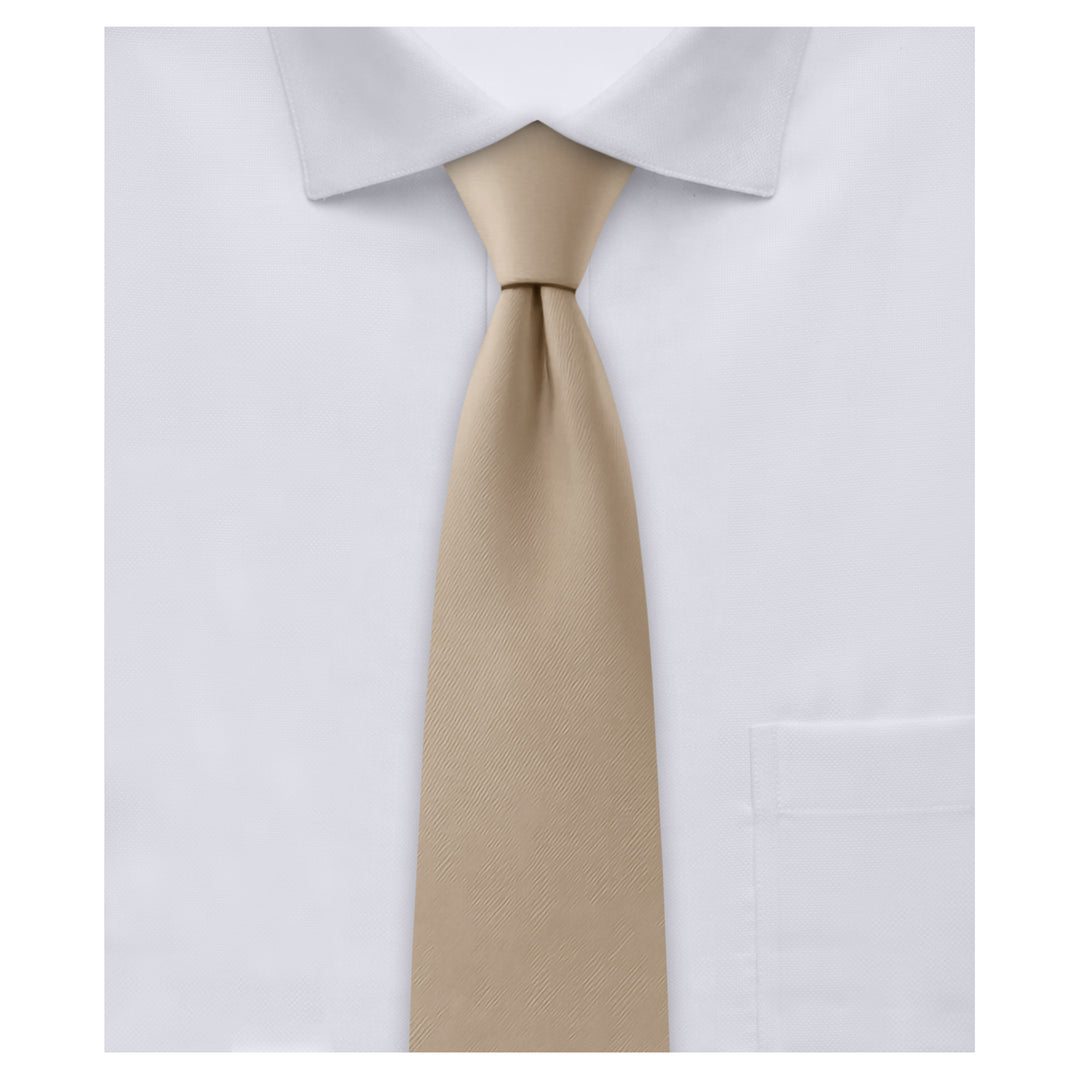 Wedding Kids' Solid 14" Zipper Tie - Tan