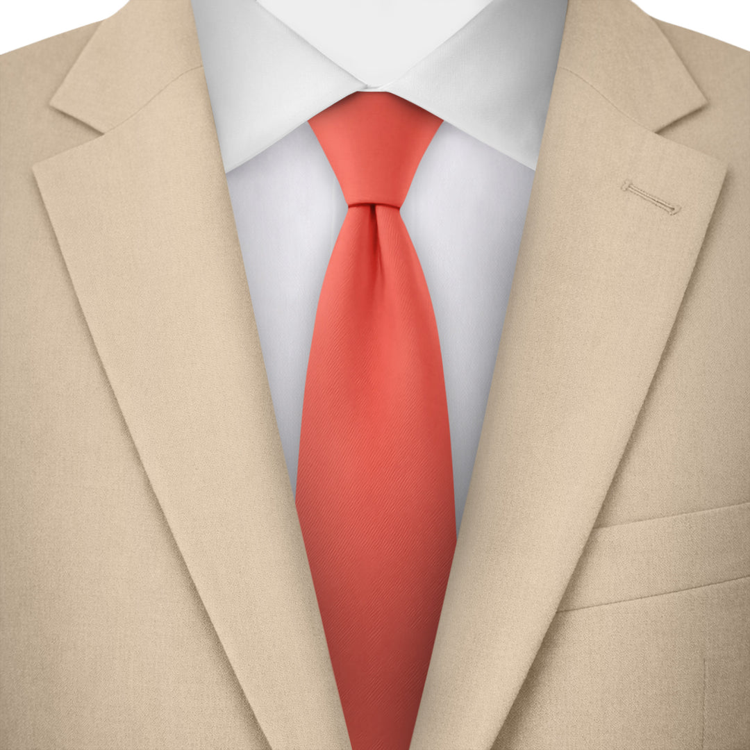 Kids' Prep Solid Tie - Coral