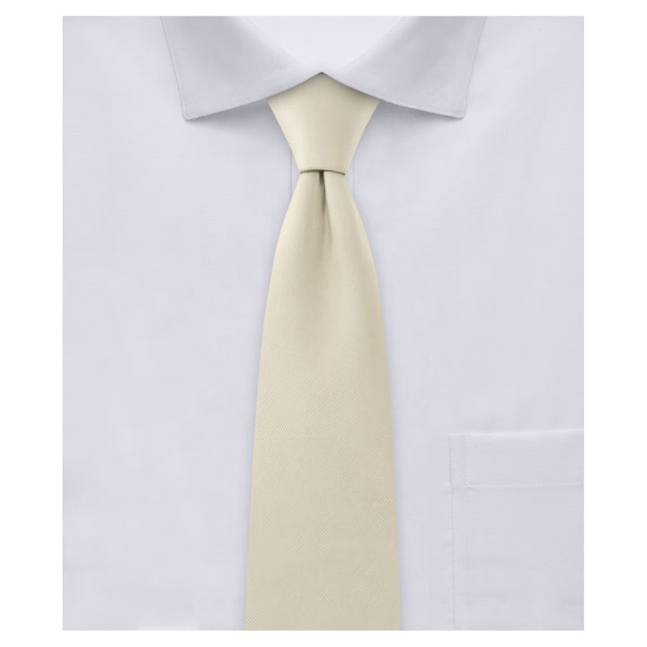 Baby's Solid 8" Hook-and-Loop Band Tie - Champagne