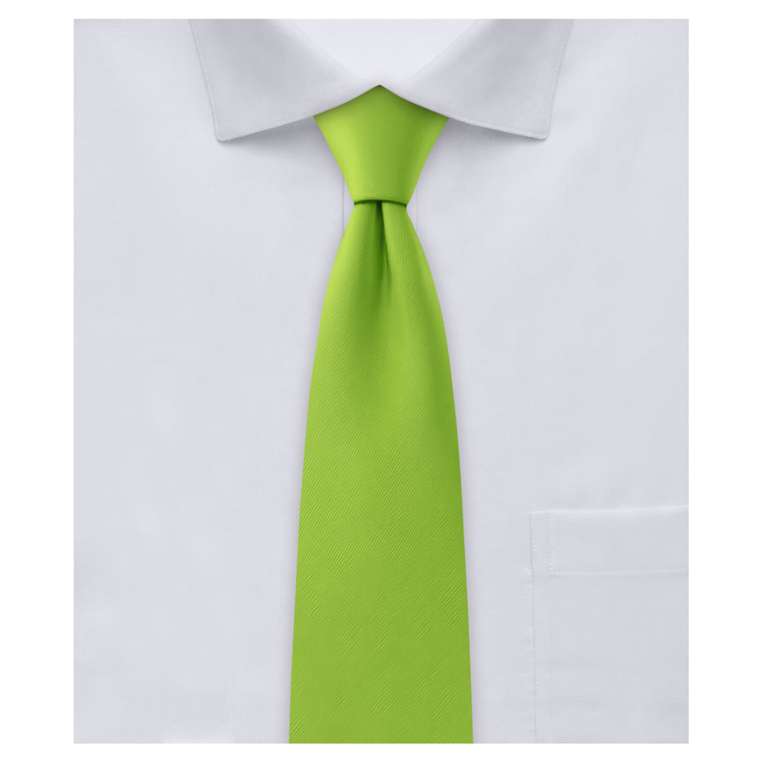 Kids' Solid 11" Zipper Tie - Apple Green