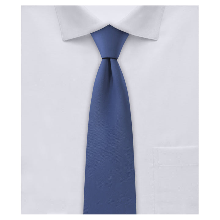 Baby's Solid 8" Hook-and-Loop Band Tie - Steel Blue