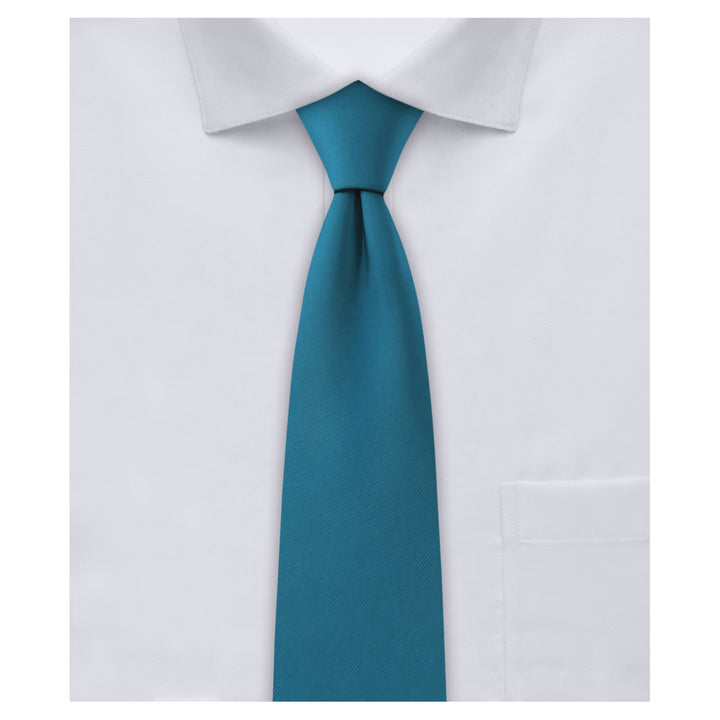 Baby's Solid 8" Hook-and-Loop Band Tie - Pacific Blue
