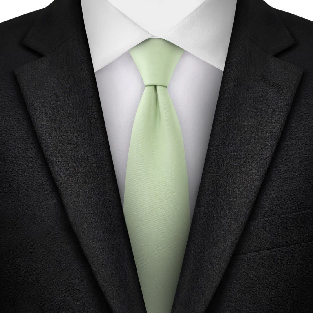 Solid Slim Tie - Honeydew