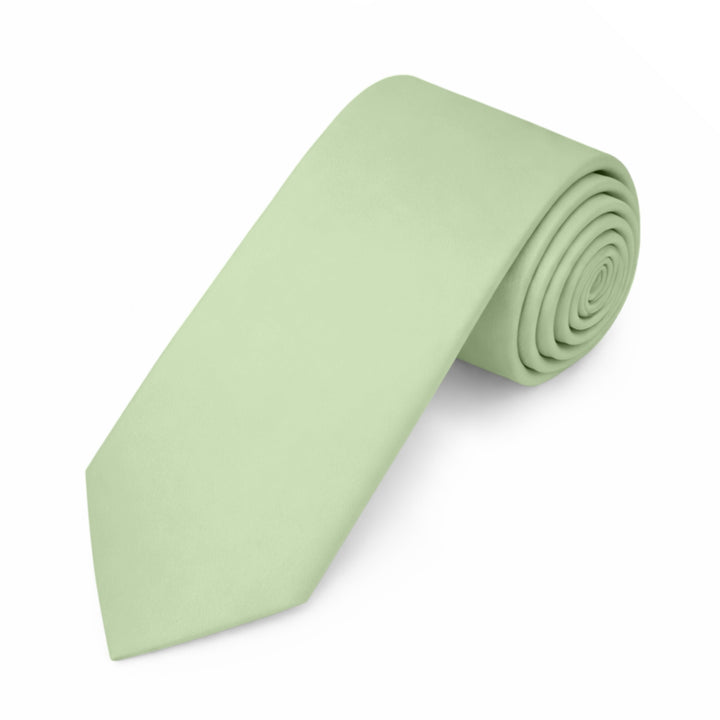 Solid Slim Tie - Honeydew