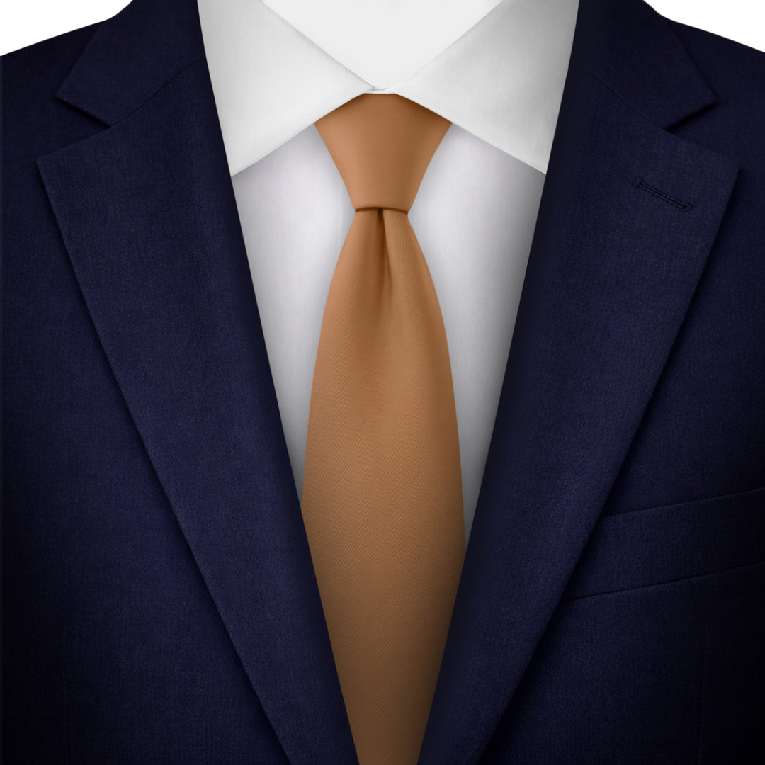 Solid Slim Tie - Copper Sundial