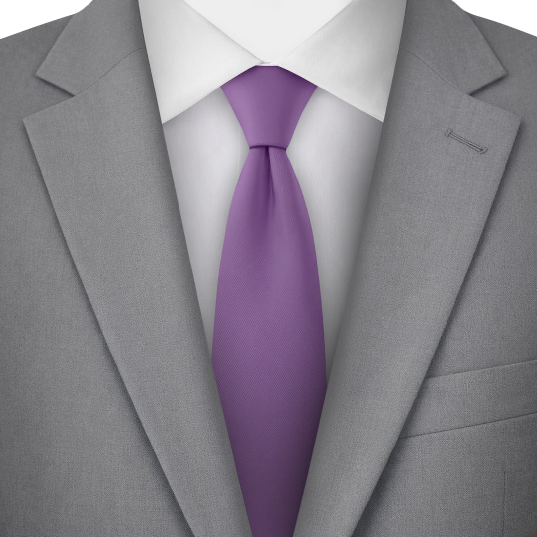 Kids' Solid 14" Zipper Tie - Wisteria