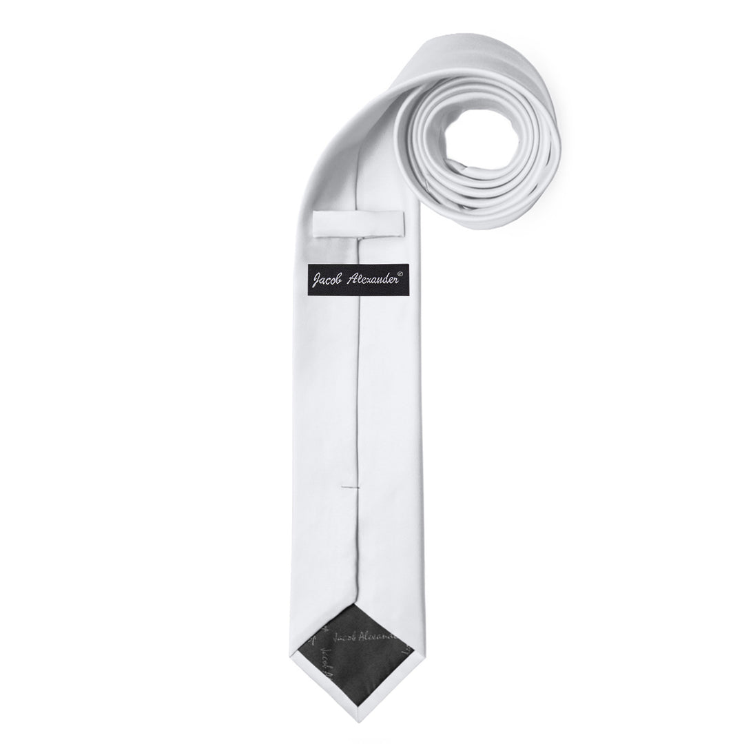 Solid Skinny Tie - White