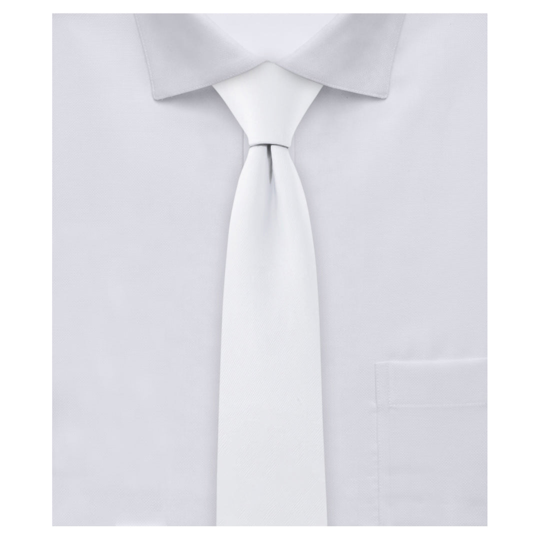 Solid Skinny Tie - White