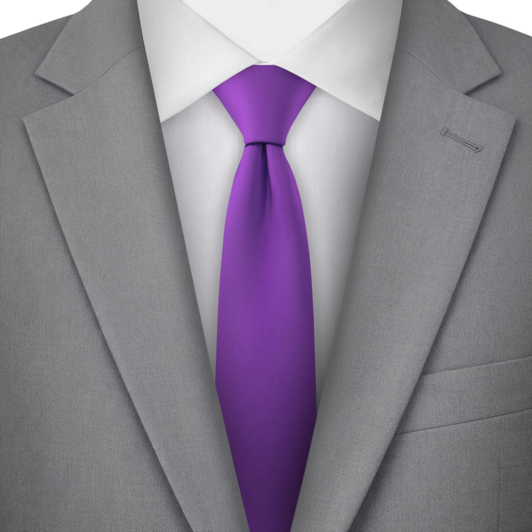 Solid Skinny Tie - Purple