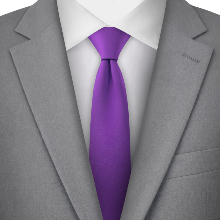Solid Skinny Tie - Purple