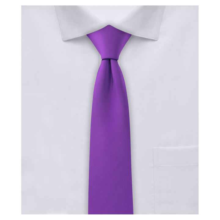 Solid Skinny Tie - Purple