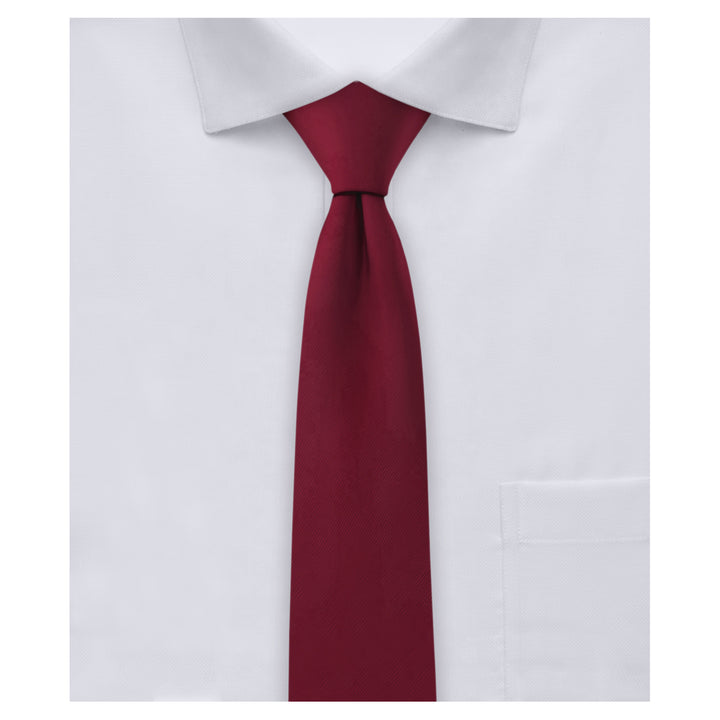 Solid Skinny Tie - Burgundy