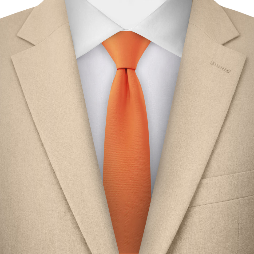 Solid Skinny Tie - Orange