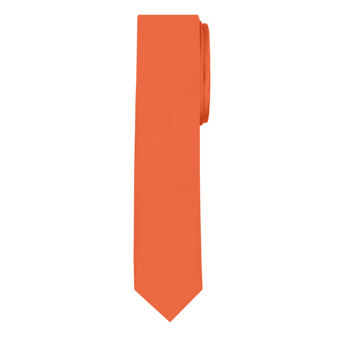 Solid Skinny Tie - Orange