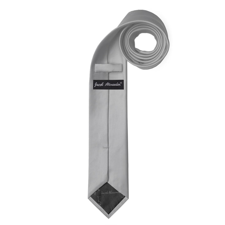 Solid Skinny Tie - Silver